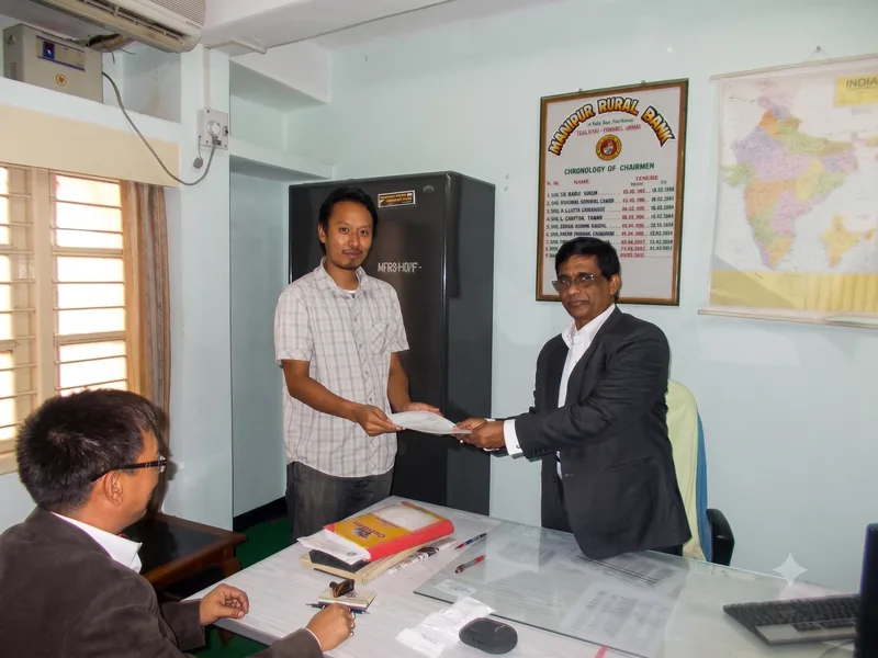 Signing the MoU with Manipur Rural Bank to enable financing for solar systems