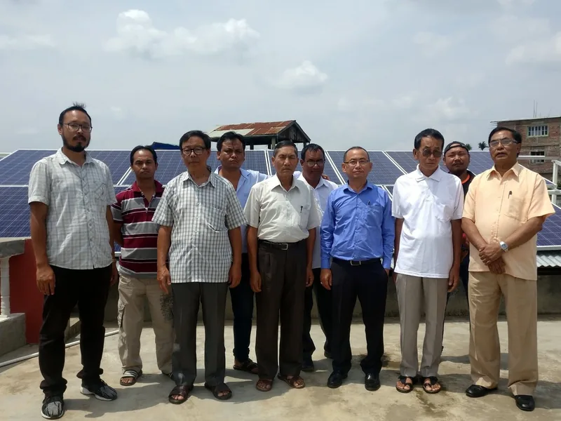 Inauguration of a grid-connected rooftop solar system at Uripok, Imphal