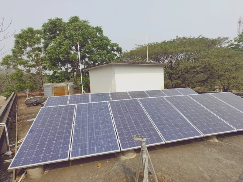 Solar array installed at a health facility in Meghalaya